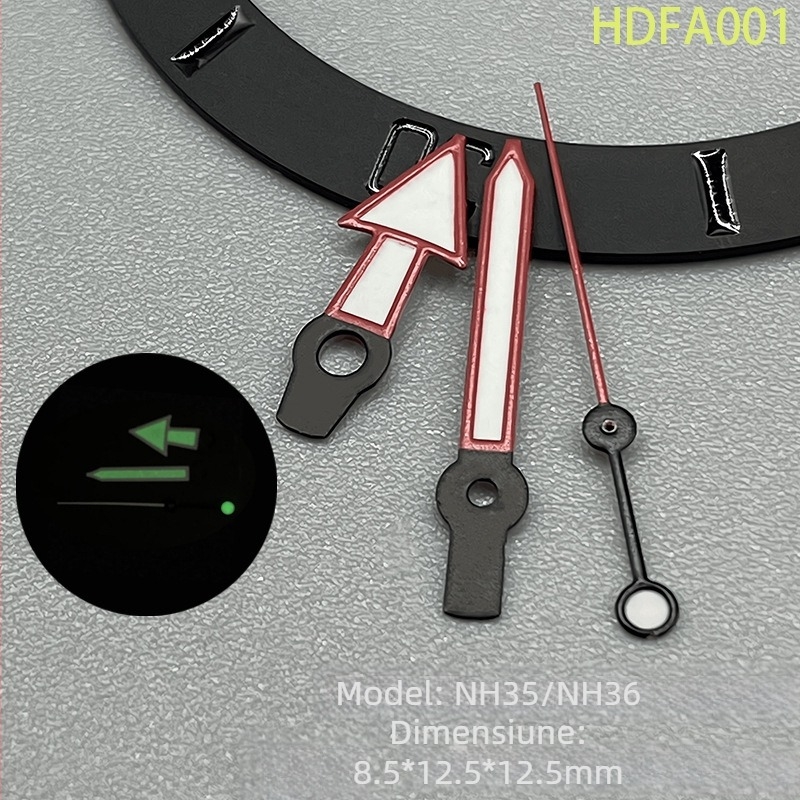 Ace de ceas în stil cavaler pentru mecanisme NH35-36-38-70-71-72 – luminozitate ultra mare