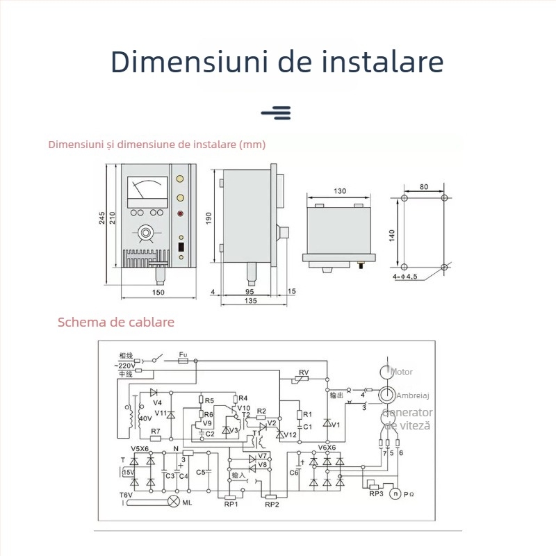 Delixi Electric JD1A controler pentru motor AC, tip indicator, reglare electromagnetică a vitezei, tensiune joasă