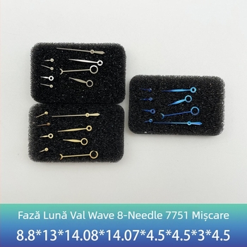 Ace de ceas pentru mecanismul 7751 – ace pentru faza lunii, set de opt ace, ace pentru oră și minut (Primăvara 2024)