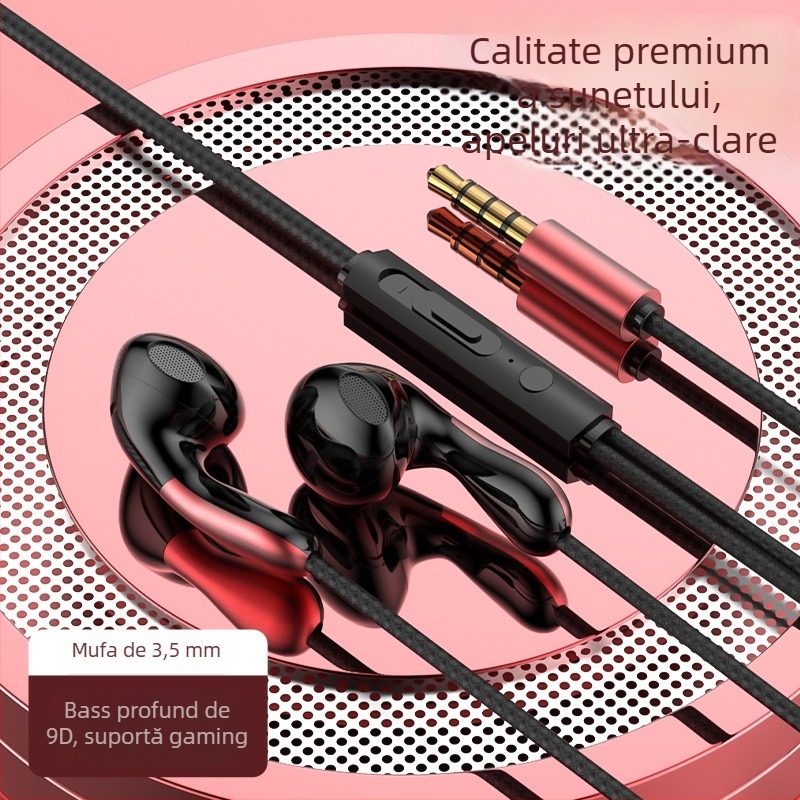 Căști de gaming cu fir, in-ear, model S04, jack 3,5 mm drept, microfon, 20–2000 Hz, pentru OPPO/Huawei/vivo