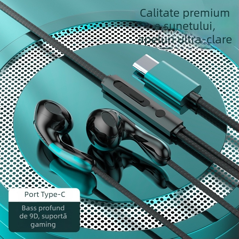 Căști de gaming cu fir, in-ear, model S04, jack 3,5 mm drept, microfon, 20–2000 Hz, pentru OPPO/Huawei/vivo