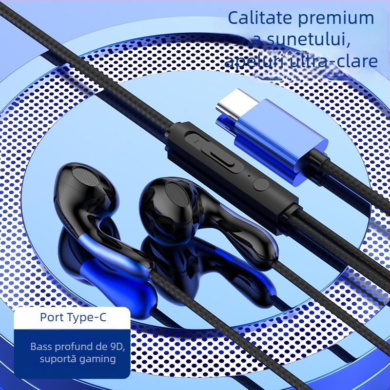 Căști de gaming cu fir, in-ear, model S04, jack 3,5 mm drept, microfon, 20–2000 Hz, pentru OPPO/Huawei/vivo