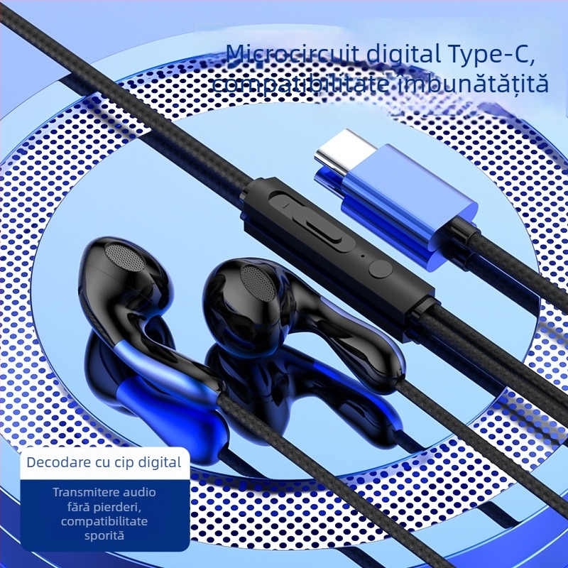 Căști de gaming cu fir, in-ear, model S04, jack 3,5 mm drept, microfon, 20–2000 Hz, pentru OPPO/Huawei/vivo