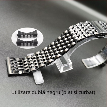 Jiuzhu curea de ceas din oțel inoxidabil, închizătoare tip fluture, construcție solidă, model Jiuzhu, stil casual versatil