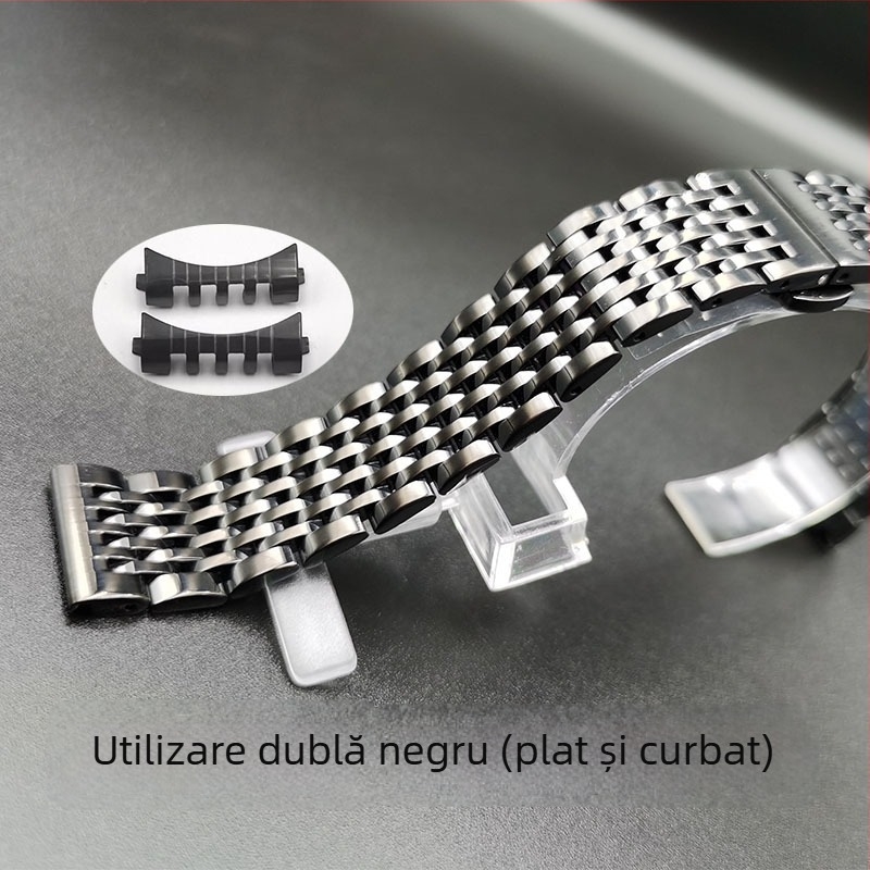 Jiuzhu curea de ceas din oțel inoxidabil, închizătoare tip fluture, construcție solidă, model Jiuzhu, stil casual versatil