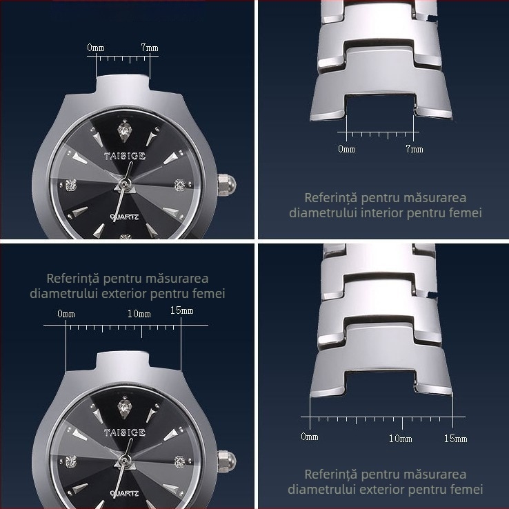 Brățară universală pentru ceas din wolfram cu cataramă-fluture, TAISIGE/Taishjie, unisex, compatibilă cu brățări pătrate și rotunde