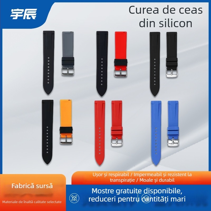 Brățară din silicon pentru ceasuri inteligente Huawei și Samsung, universală, multicoloră, dimensiuni 20/22/24 mm