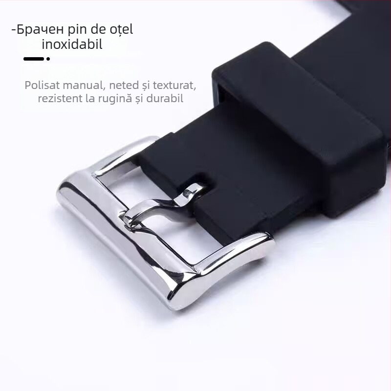 Brățară de ceas din cauciuc - unisex, stil punk, Primăvara 2024, tf