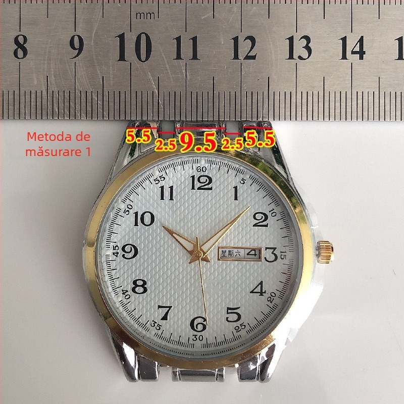 Brățară pentru ceas din oțel inoxidabil pentru bărbați, interfață din dinți, curea solidă