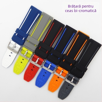 Curea de ceas din silicon bicolor pentru Huawei și Xiaomi (Material: silicon; Compatibilitate: Huawei, Xiaomi)