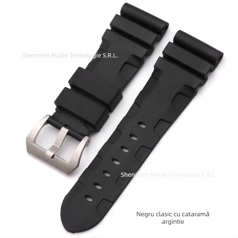 Brățară de ceas din silicon compatibilă cu Panerai PAM0061/PAM111 — cod Lightning, lansare Primăvara 2024
