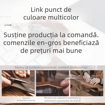 Rongye Strap curea de ceas din piele naturală, primul strat, textură bambus, cataramă fluture cu apăsare dublă