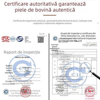 Rongye Strap curea de ceas din piele naturală, primul strat, textură bambus, cataramă fluture cu apăsare dublă