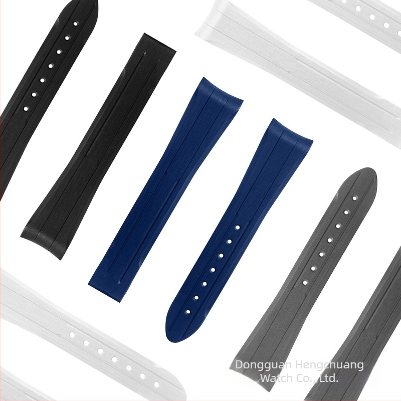 Brățară din silicon lichid pentru Speedmaster Moonwatch, interfață curbată de 20 mm, co-brand Nothing x Omega