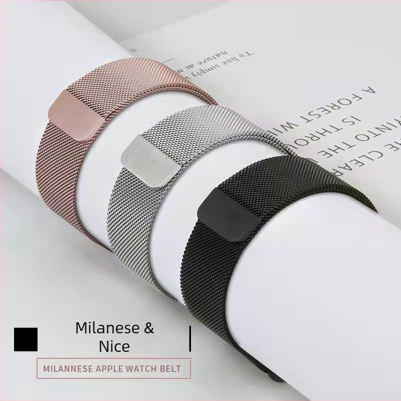 Brățară universală din oțel inoxidabil cu închidere magnetică pentru bărbați și femei, compatibilă cu ceasuri Huami și Samsung (set de 500)