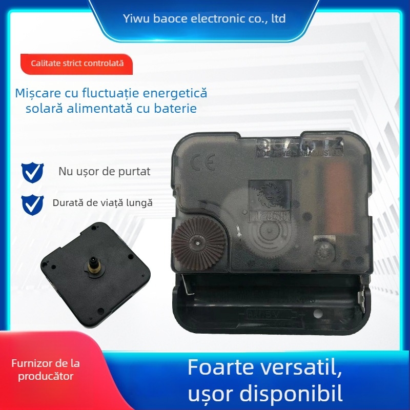 Sun mecanism de ceas cu cuarț pentru broderie încrucișată DIY, ceas de perete agățat – carcasă din plastic, stil modern minimalist, 500 buc