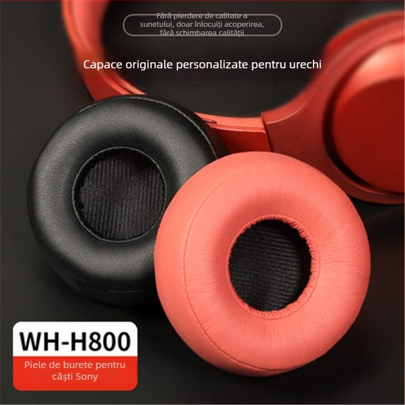Carcasă din piele sintetică pentru căști Sony WH-H800, piele sintetică, confortabilă și moale, mostre personalizabile