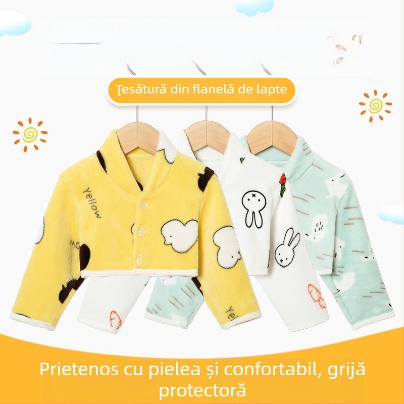 Șal pentru copii cu mâneci lungi, gros pentru toamnă-iarnă, protecție pentru umeri, cald