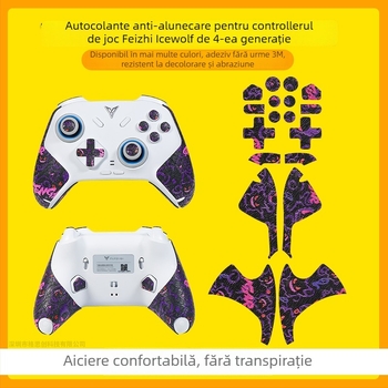 Husă protectoare din piele anti-aderentă pentru mâner Feizhi Ice Wolf 4 – textură în carouri, absorbție a transpirației, rezistență la abraziune