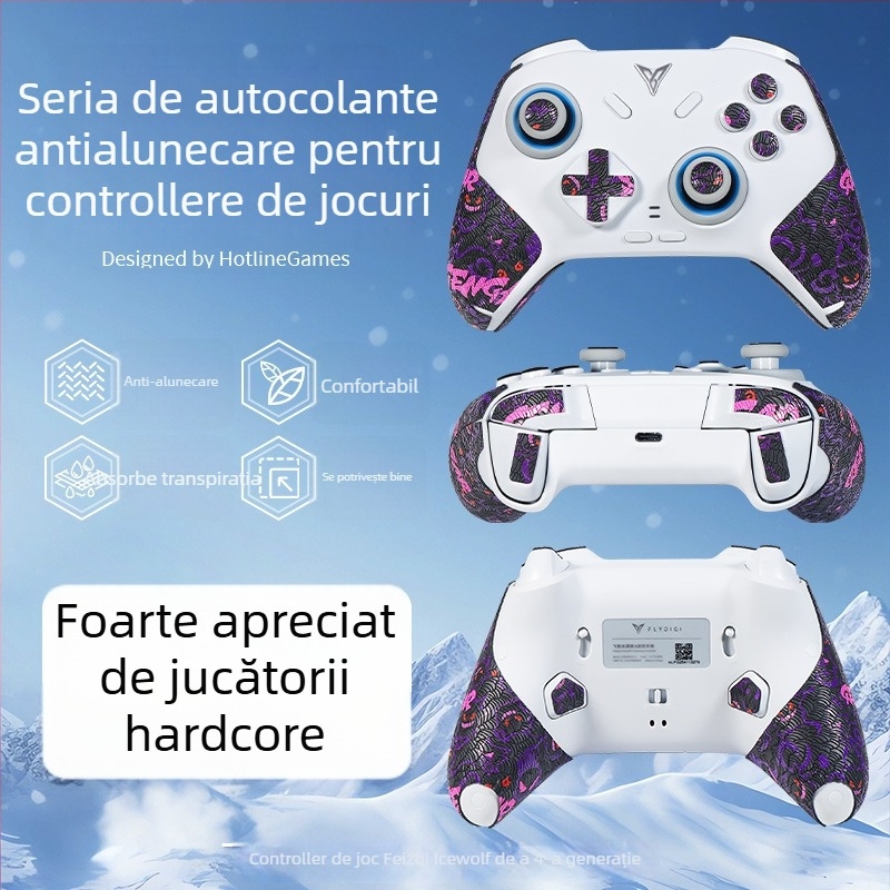 Husă protectoare din piele anti-aderentă pentru mâner Feizhi Ice Wolf 4 – textură în carouri, absorbție a transpirației, rezistență la abraziune