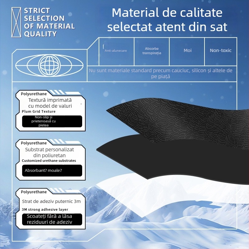 Husă protectoare din piele anti-aderentă pentru mâner Feizhi Ice Wolf 4 – textură în carouri, absorbție a transpirației, rezistență la abraziune