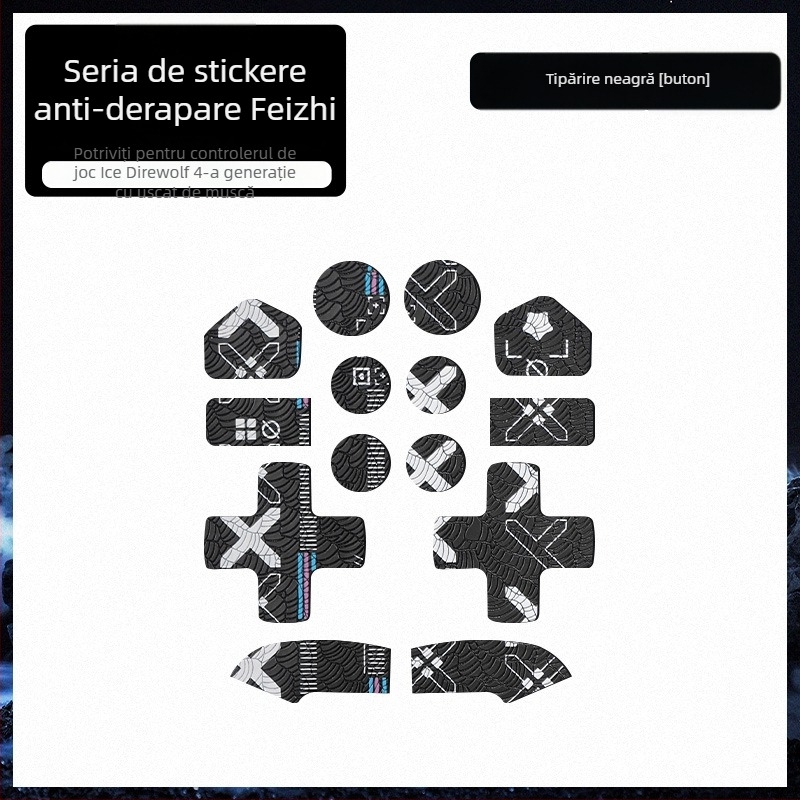 Husă protectoare din piele anti-aderentă pentru mâner Feizhi Ice Wolf 4 – textură în carouri, absorbție a transpirației, rezistență la abraziune