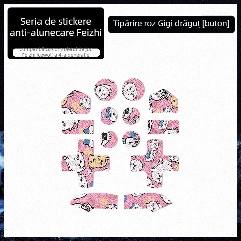 Husă protectoare din piele anti-aderentă pentru mâner Feizhi Ice Wolf 4 – textură în carouri, absorbție a transpirației, rezistență la abraziune