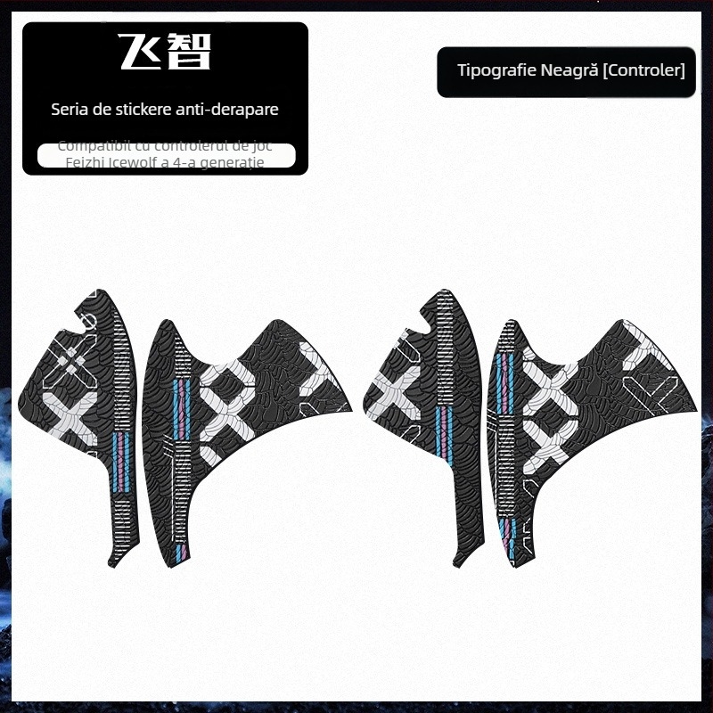 Husă protectoare din piele anti-aderentă pentru mâner Feizhi Ice Wolf 4 – textură în carouri, absorbție a transpirației, rezistență la abraziune