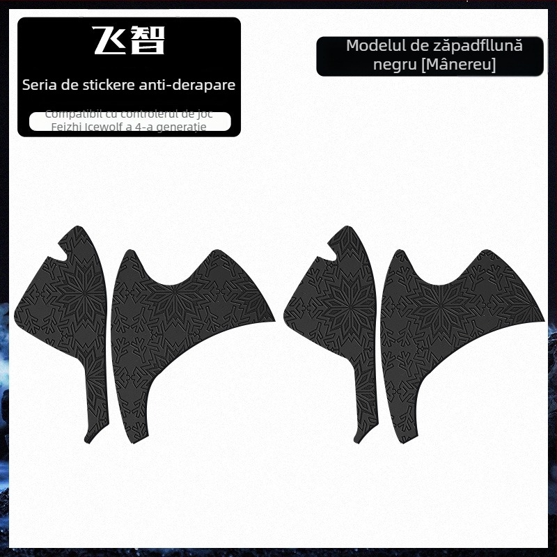 Husă protectoare din piele anti-aderentă pentru mâner Feizhi Ice Wolf 4 – textură în carouri, absorbție a transpirației, rezistență la abraziune