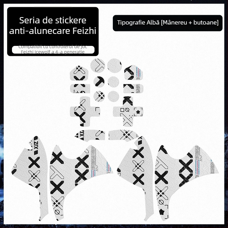 Husă protectoare din piele anti-aderentă pentru mâner Feizhi Ice Wolf 4 – textură în carouri, absorbție a transpirației, rezistență la abraziune