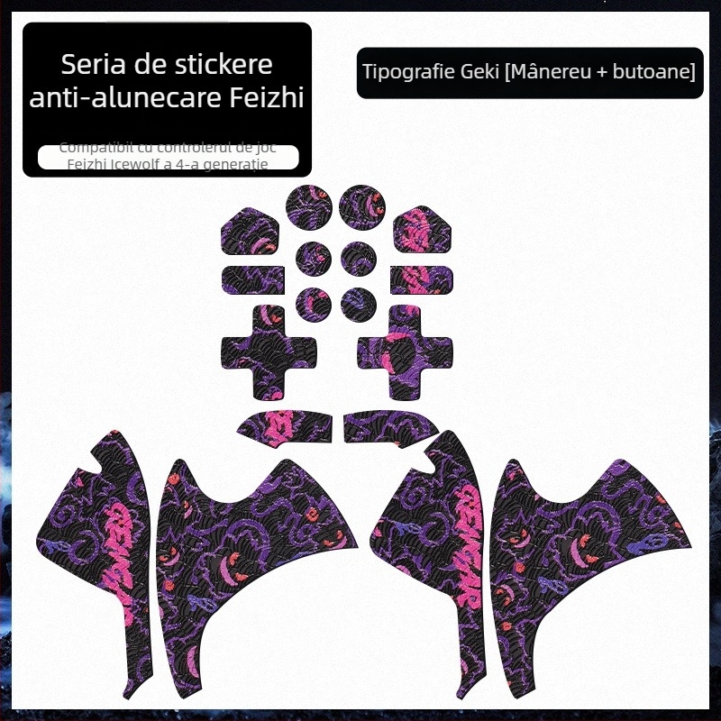 Husă protectoare din piele anti-aderentă pentru mâner Feizhi Ice Wolf 4 – textură în carouri, absorbție a transpirației, rezistență la abraziune