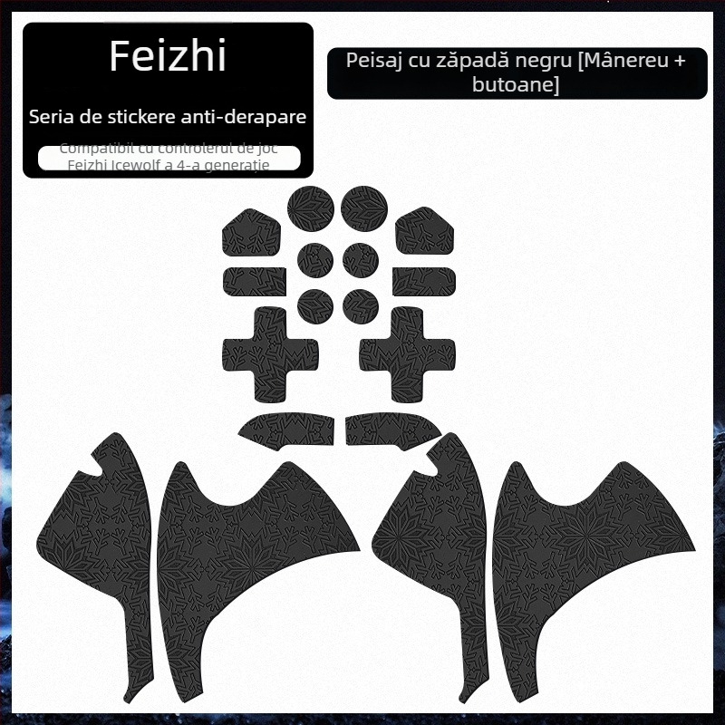 Husă protectoare din piele anti-aderentă pentru mâner Feizhi Ice Wolf 4 – textură în carouri, absorbție a transpirației, rezistență la abraziune