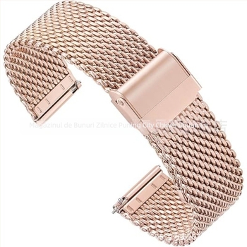 Brățară pentru ceas din oțel inoxidabil Milanese, închidere snap, compatibilă cu Huawei GT2e, interfețe 18–22 mm, stil business
