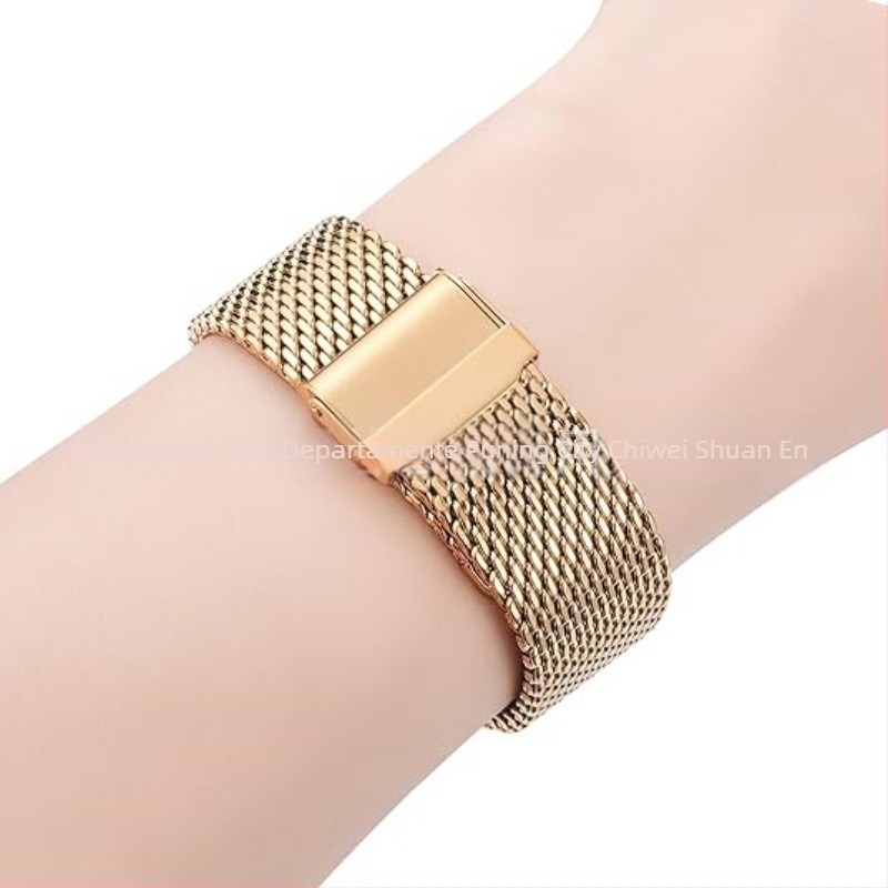 Brățară pentru ceas din oțel inoxidabil Milanese, închidere snap, compatibilă cu Huawei GT2e, interfețe 18–22 mm, stil business