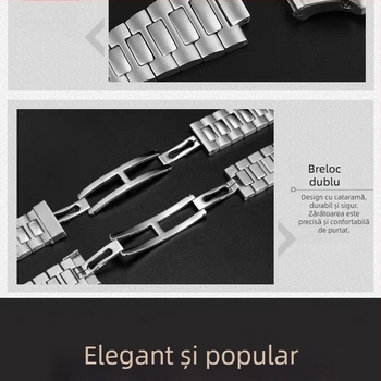 Brățară de ceas din oțel inoxidabil în stil Nautilus, compatibilă cu 5711/1A010, margine convexă, curea cu șurub Grenade Parrot, 304 oțel inoxidabil, Iarna 2023