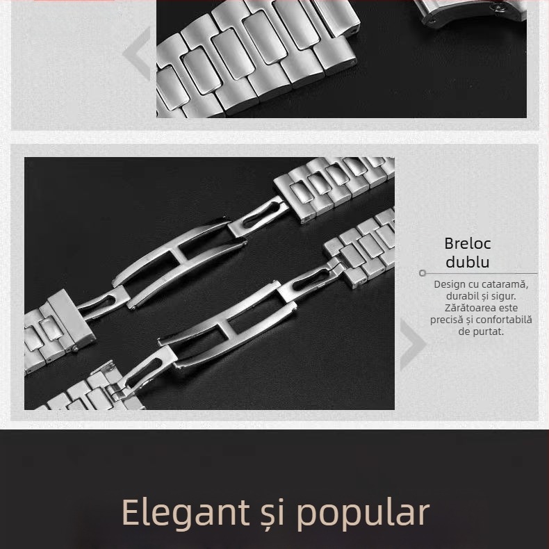 Brățară de ceas din oțel inoxidabil în stil Nautilus, compatibilă cu 5711/1A010, margine convexă, curea cu șurub Grenade Parrot, 304 oțel inoxidabil, Iarna 2023