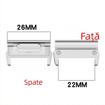 Conector metal pentru curea Garmin Fenix 6X Pro/5X, cap de eliberare rapidă, interfețe 20/22/26 mm, cataramă