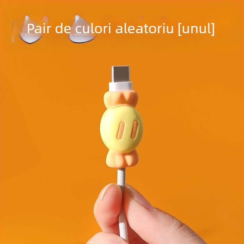 Protecție cablu de încărcare – silicon universal, previne ruperea, design din cauciuc moale