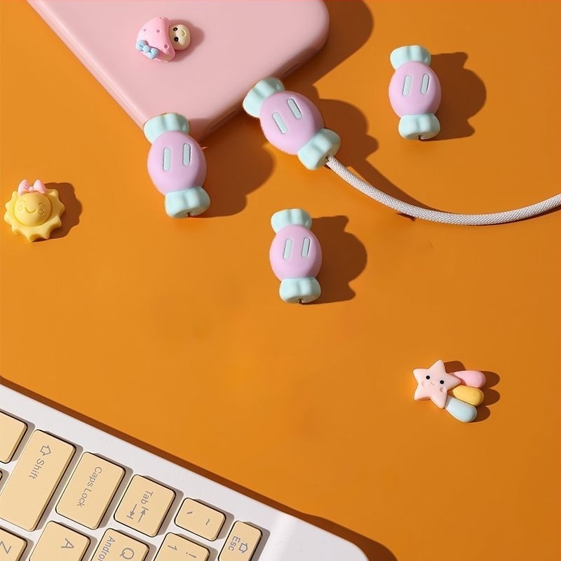 Protecție cablu de încărcare – silicon universal, previne ruperea, design din cauciuc moale