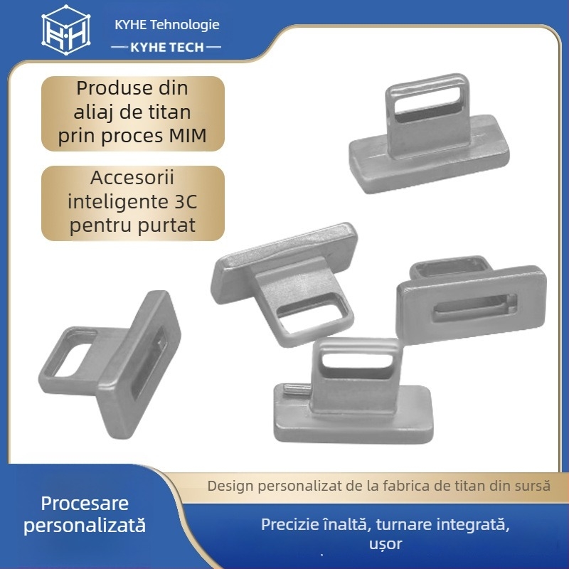 Brățară pentru ceas din metal, imprimată 3D din aliaj TC4 de titan, cu interfață specială personalizabilă și dimensiune a interfeței personalizabilă, conținut de titan personalizabil