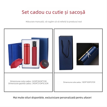 Set cadou termos cu notebook — infuzor de ceai, capacitate mare, interior din oțel inoxidabil 304, exterior din oțel inoxidabil 201, izolație în vid 6–12 ore