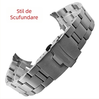 Bratara de ceas din oțel inoxidabil pentru Casio Swordfish MDV-106/107, lățime 22 mm, pentru bărbați