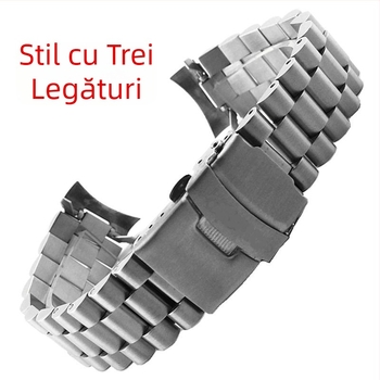 Bratara de ceas din oțel inoxidabil pentru Casio Swordfish MDV-106/107, lățime 22 mm, pentru bărbați