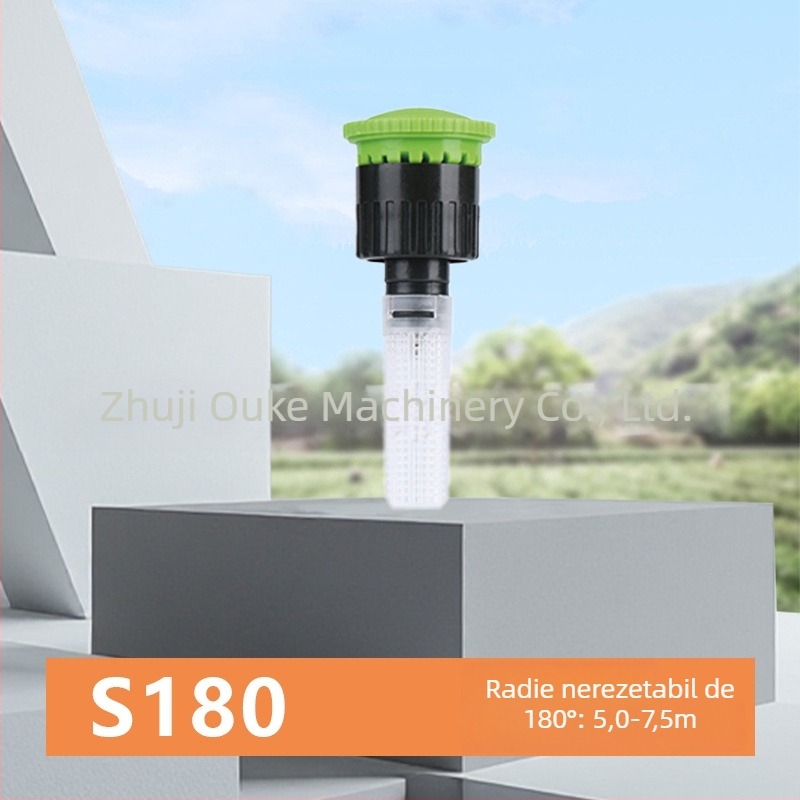 Duză subterană de irigare pentru grădină cu lift telescopic automat — din plastic tehnic, pulverizare stabilă și uniformă, potrivită pentru grădină de casă, producție agricolă și spații verzi publice.