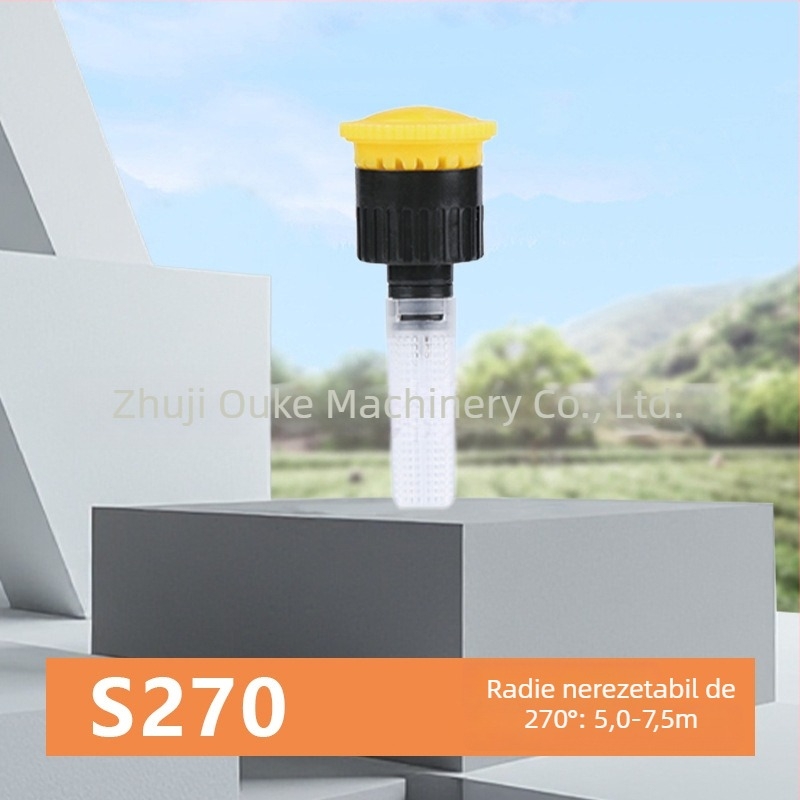 Duză subterană de irigare pentru grădină cu lift telescopic automat — din plastic tehnic, pulverizare stabilă și uniformă, potrivită pentru grădină de casă, producție agricolă și spații verzi publice.