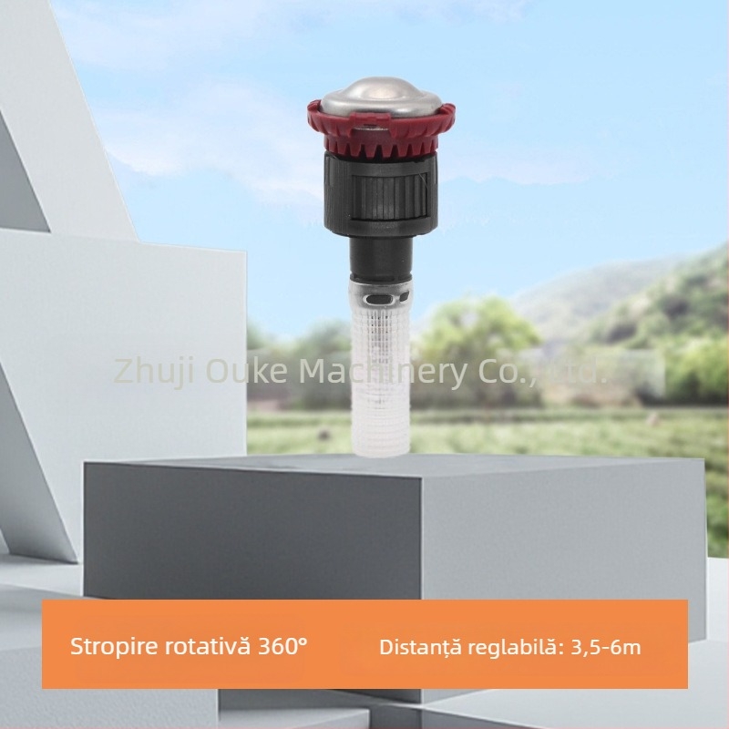 Duză subterană de irigare pentru grădină cu lift telescopic automat — din plastic tehnic, pulverizare stabilă și uniformă, potrivită pentru grădină de casă, producție agricolă și spații verzi publice.