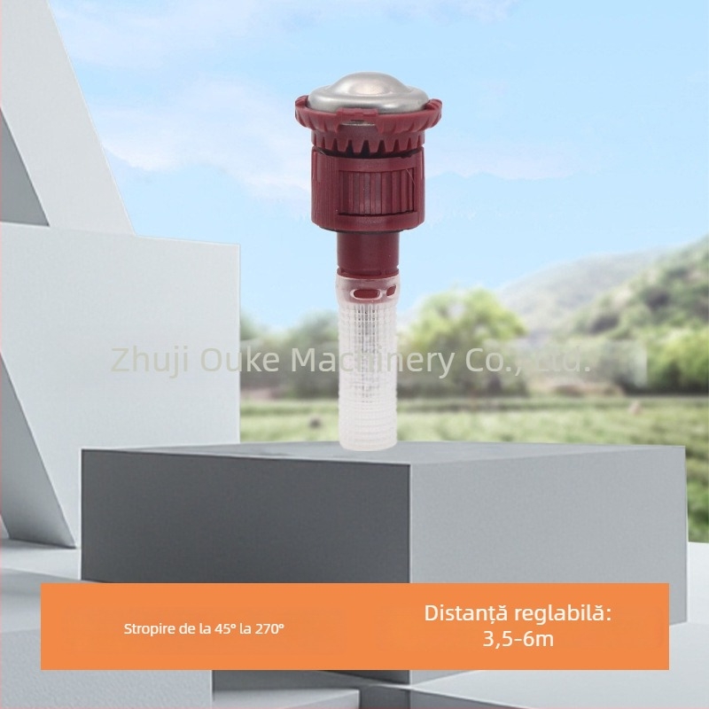 Duză subterană de irigare pentru grădină cu lift telescopic automat — din plastic tehnic, pulverizare stabilă și uniformă, potrivită pentru grădină de casă, producție agricolă și spații verzi publice.