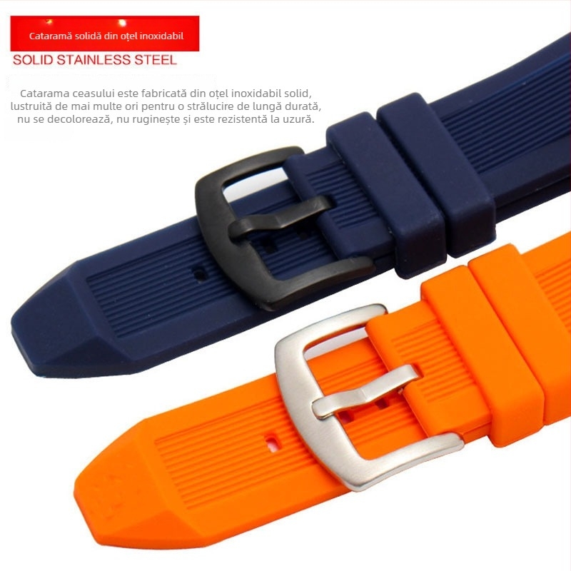 Curea de cauciuc pentru ceas Michael Kors MK, pentru bărbați, compatibilă cu ceasuri MK, stil sport