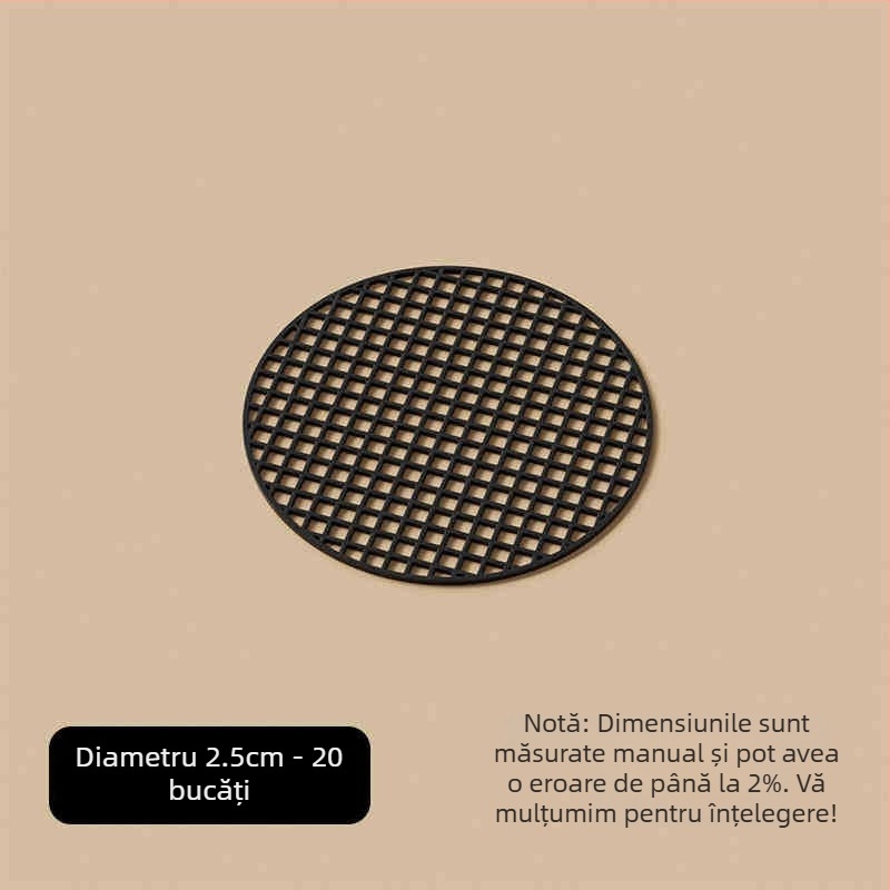 Padă de plasă pentru fundul ghiveciului — set din trei piese, din plastic, pentru grădinărit