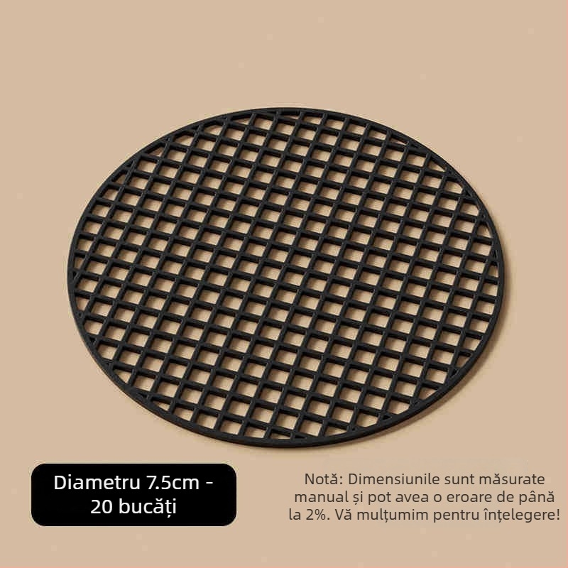 Padă de plasă pentru fundul ghiveciului — set din trei piese, din plastic, pentru grădinărit